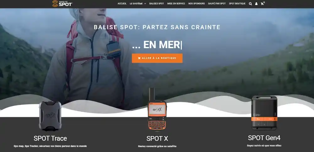 Image du projet Site web - Balises SPOT - Création du site Wordpress des balises satellites SPOT pour la France....