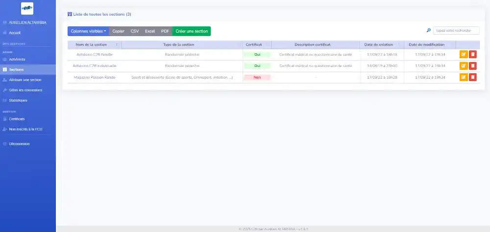 Image du projet CSLG13 Adhésion - Système d'adhésion en ligne et de gestion des adhérents pour les clubs de la Gendarmerie de Marseill...